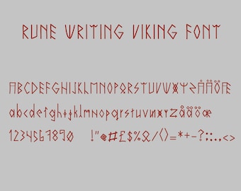 Viking Rune Font – Nordic Style, OTF & SVG Formats (Digital Download)