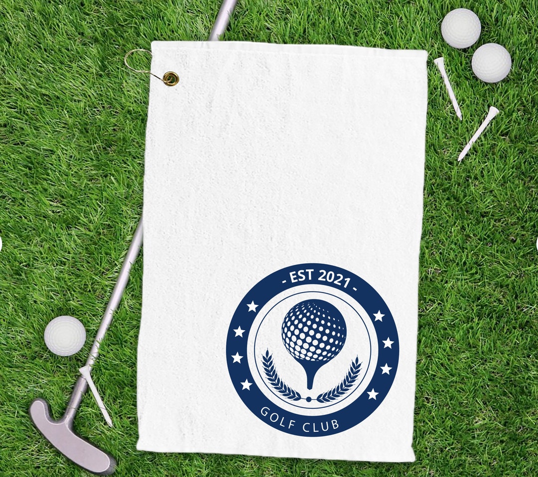 Personalized Golf Club Logo Towel, Golf Club Logo on Towel, Custom Golf