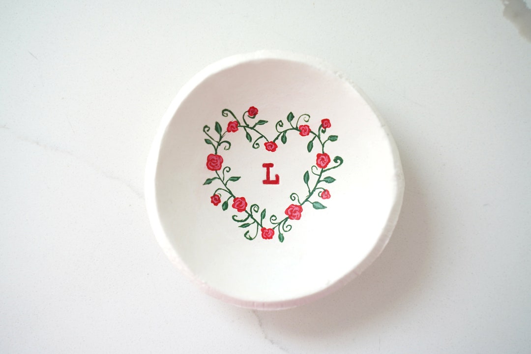 Floral Ring Dish, Custom Jewelry Dish, Engagement Ring Holder