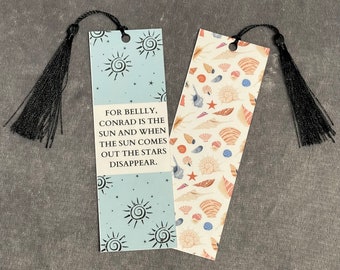 The Summer I Turned Pretty inspired bookmark collection| Laminated handmade bookmarks with tassels| Bookish gift