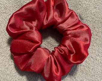 Red Satin scrunchie| Handmade Scrunchie