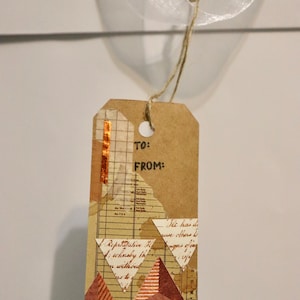 copper industrial gift tag