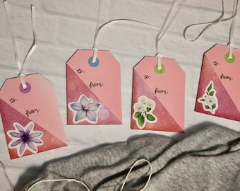 rosa Geschenkanhänger im 4er Set