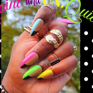 Color block sale nails
