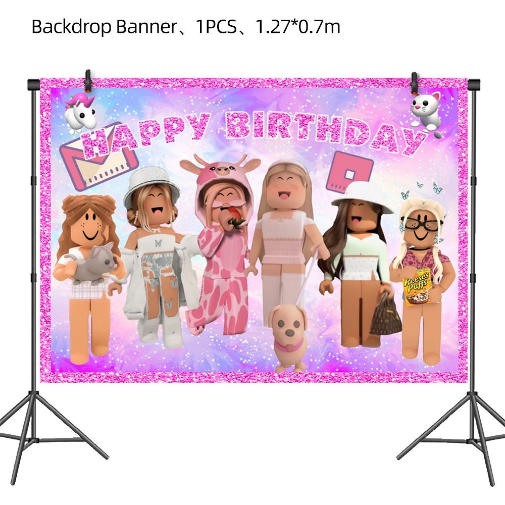 Roblox Banner Backdrop - oscarsitosroom  Banner backdrop, Happy birthday  banner printable, Birthday invitations