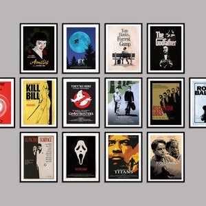 Pick any Movie Posters Set of 14 Digital Download ,Movie Poster Prints Set of 14, ,  Printable Wall Art, Movie Prints, Wall Decor Ideas