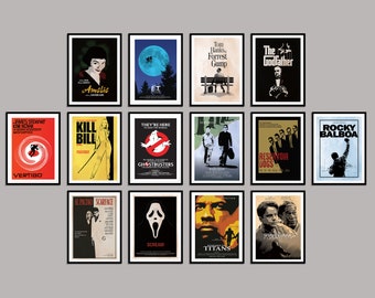 Elija cualquier conjunto de carteles de películas de 14 descargas digitales, conjunto de impresiones de carteles de películas de 14, arte de pared imprimible, impresiones de películas, ideas de decoración de paredes