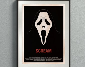 Scream Movie Poster Digital Download,  Movie Poster, Wall Art Print,  Printable Wall Art, Movie Print, Gift Idea