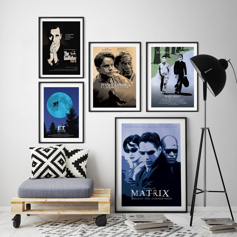 Movie Poster Prints Set of 30posters Digital Download Wall Etsy