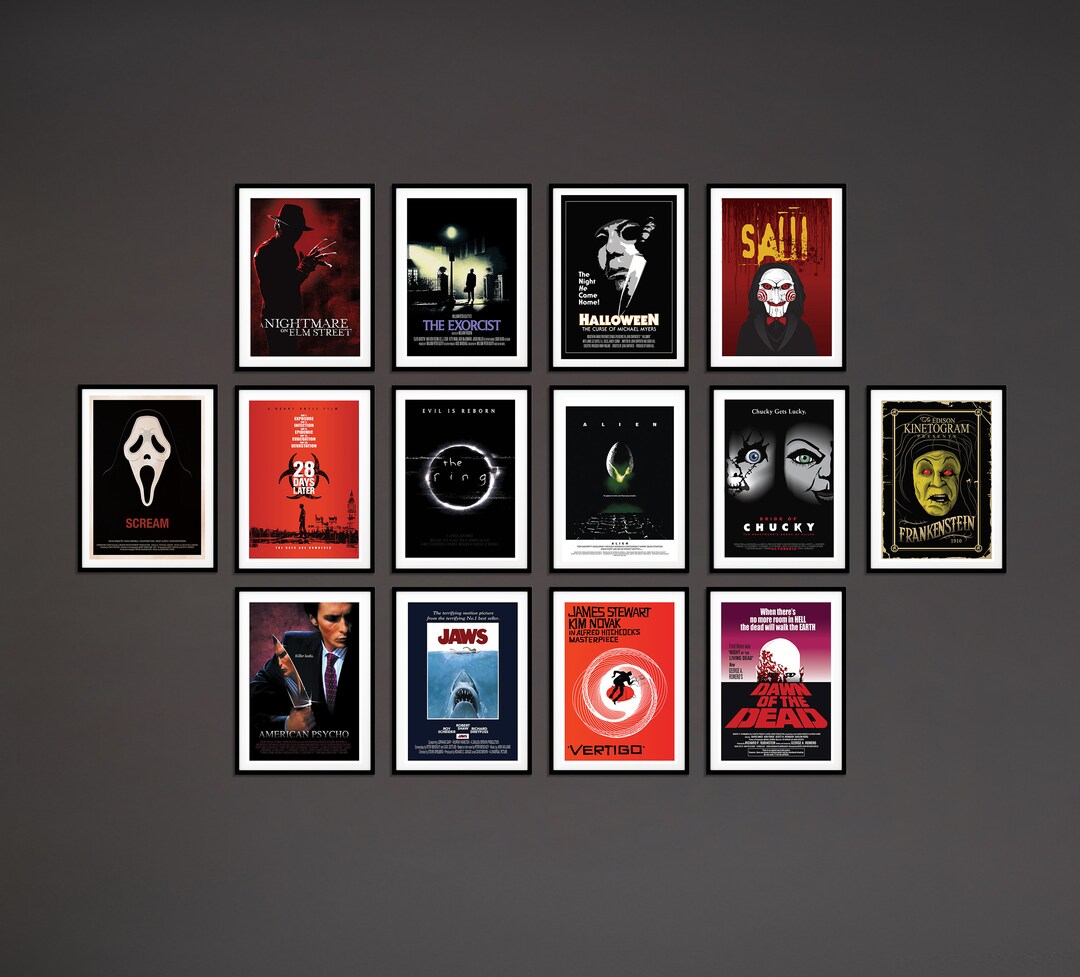 Horror Movie Set Of 14 Poster Illustration Horror Movie Etsy what-s-the-best-horror-movie-set-in-every-us-state-youtube