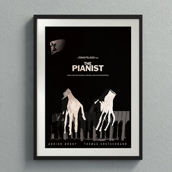 A Roman Polanski, The Pianist Movie Poster, Digital Download, Movie Poster, Wall Art Print, Printable Wall Art, Movie Print, Wall Decor Idea