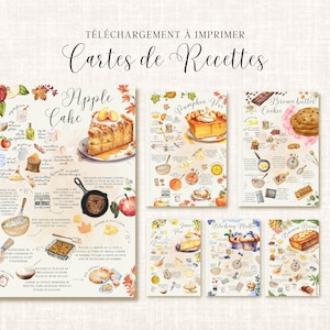 Fiches de recettes - 6 cartes à télécharger