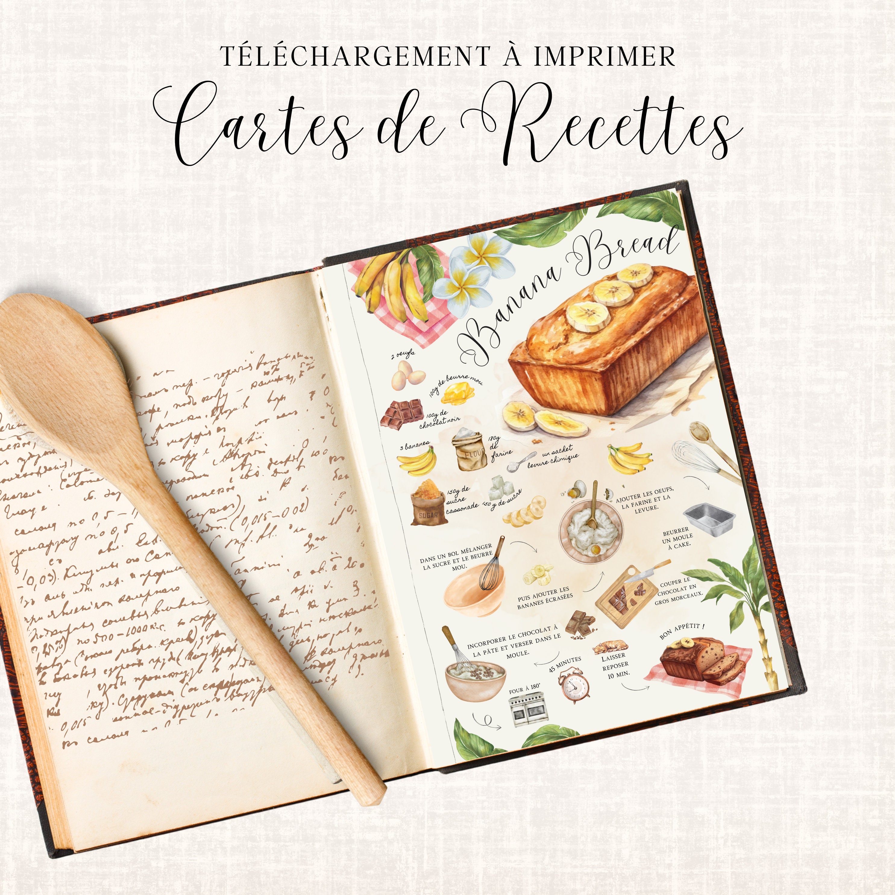 Recipe Cards - 6 Cards to Download - Etsy