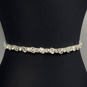 Thin Bridal Belt, Crystal Bridal Belt, Wedding Bridal Belt, Wedding Dress Belt, Wedding Sash, Bridal Sash Belt, Prom Belt