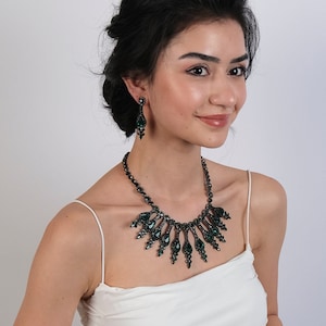 Bridal Necklace Set, Bridal Jewelry Set, Crystal Necklace And Earrings Set, Crystal Wedding Necklace Set, Bridal Jewelry Set
