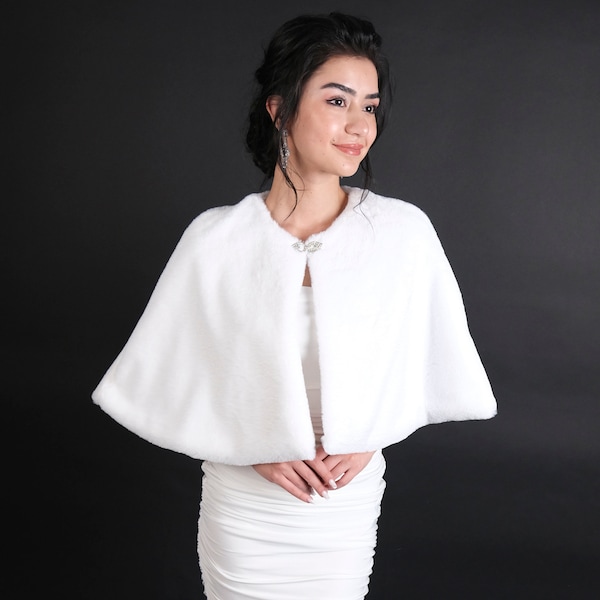 shawl wrap with fur