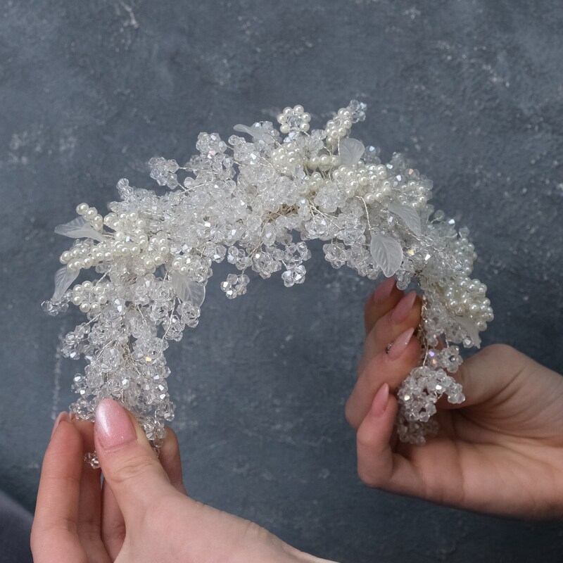 bridal floral headpiece