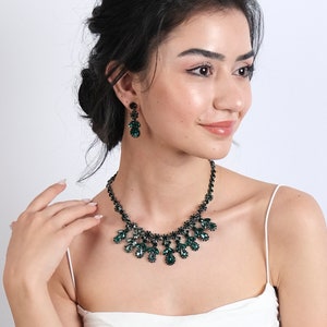 Bridal Necklace Set, Crystal Wedding Jewelry For Bride, Crystal Bridal Necklace Set, Bridal Jewelry Set,  Wedding jewelry, Bridal Necklace
