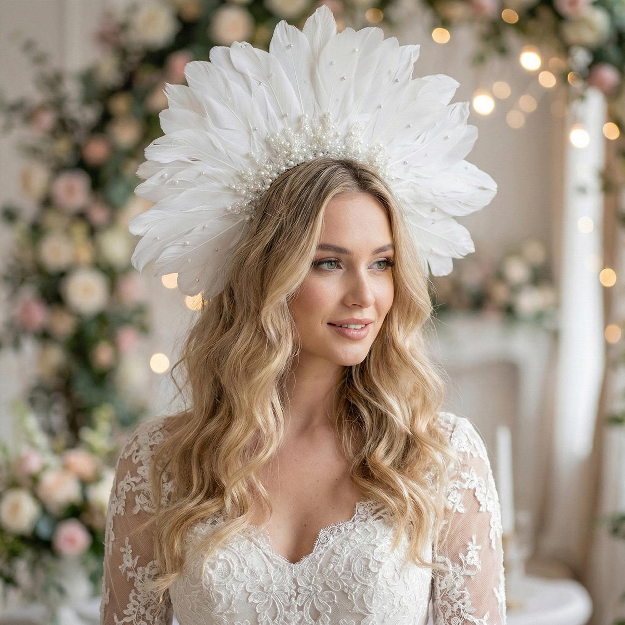 Crystal Rhinestone Headpiece for Weddings Parties Festivals Boho Crown Aularso Rhinestone Head Chain Wedding Tassel Headpiece  main image 4