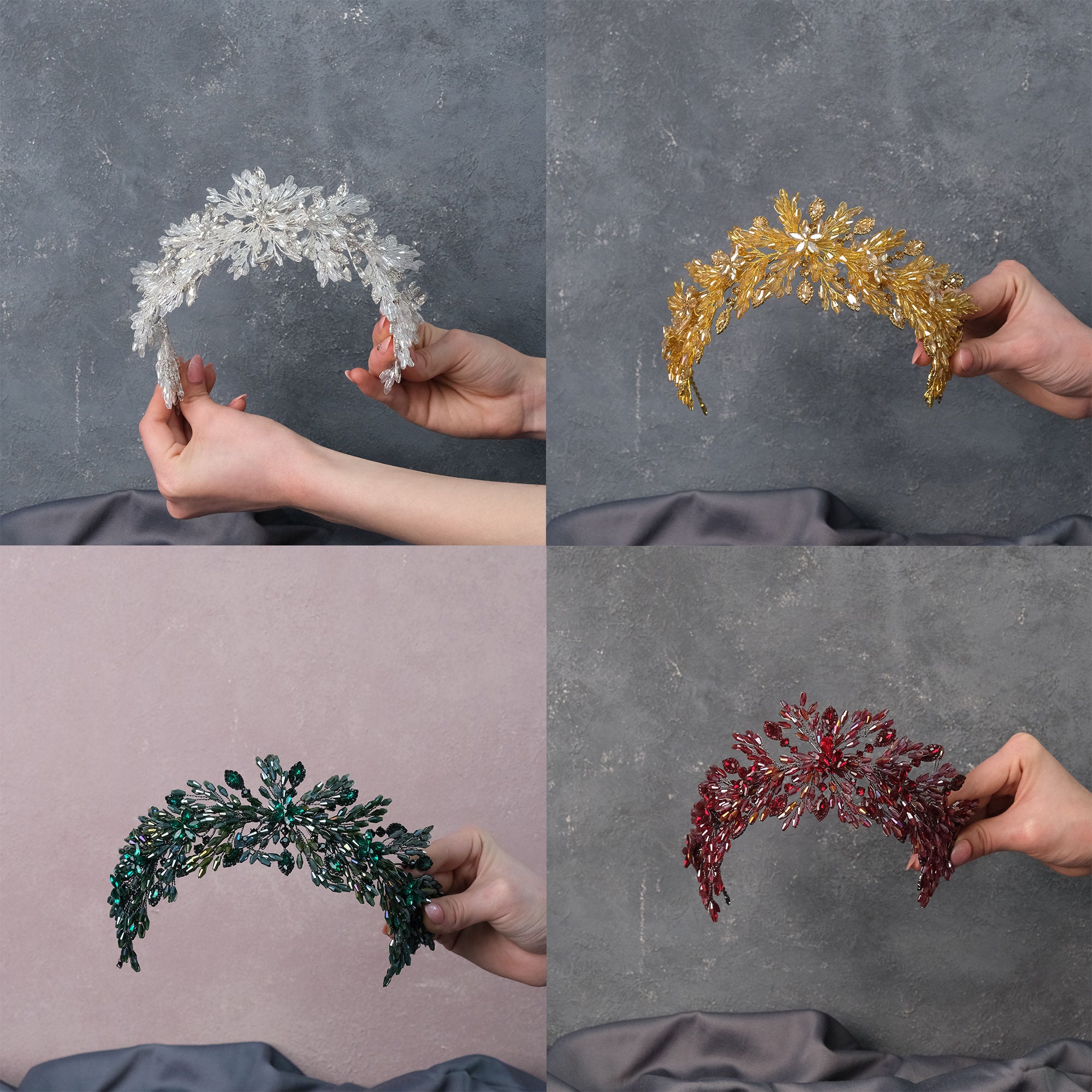 bridal headpieces crystal