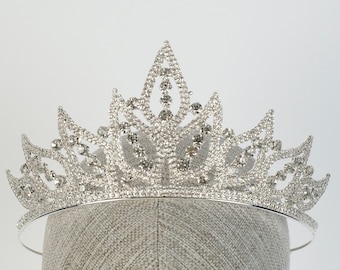 Couronne de mariage, diadème de mariage, couronne de mariage en cristal, diadème argenté, diadème de mariée, diadème de cristal, diadème de cristal de mariée, diadème de princesse