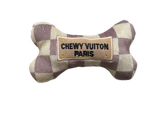 Chewy Vuitton Purse plushy - Pingos Pet Accesories