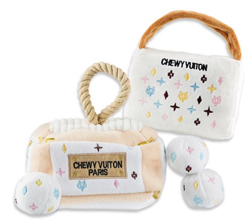 Designer-Inspired Fluff: Parody Chewy Vuiton Plush Dog Bowls – Haute  Diggity Dog