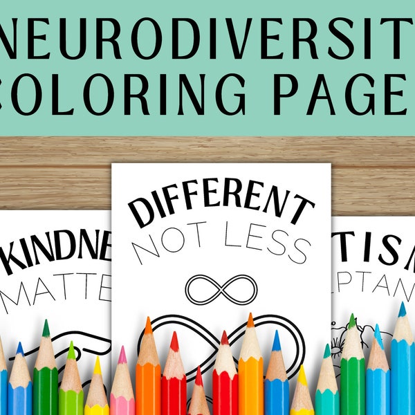 Neurodiversity & Disability Affirming Coloring Pages | Autism Acceptance