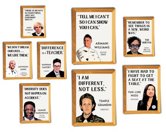 Famous Autistic People | Printable Poster Bundle for Autism Acceptance & Awareness | Neurodiversity Classroom Bulletin Board Decor