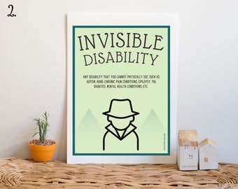 Invisible Disability Poster | Neurodiversity Acceptance & Disability Awareness | Autism | ADHD | Teacher | Classroom Decor Bulletin Board