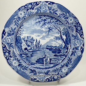 Brameld &quot;Castle of Rochefort South of France&quot; Early Rockingham Plate - Circa 1825