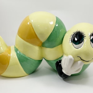 Vintage Ceramic Caterpillar Figurine