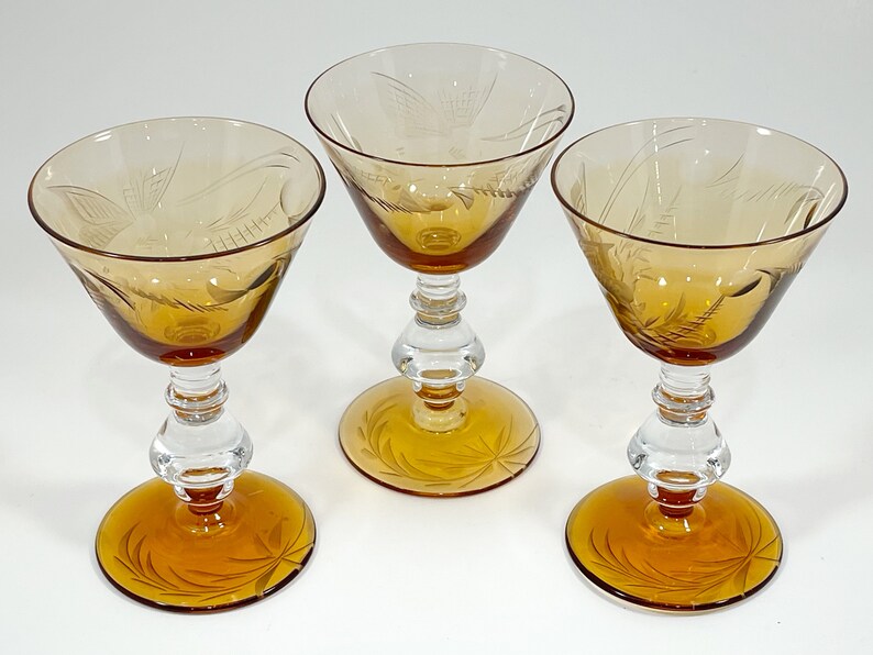 Glastonbury Lotus Bird of Paradise Liquor Cocktail Glasses Etsy