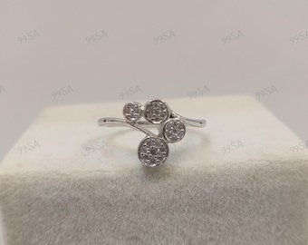 Förlovningsring i 935 Argentium Silver, Ring för kvinna, present till henne, present till fru, silverringar för kvinnor, jubileumspresenter, födelsedagspresenter