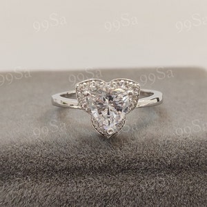 2.0 ct white trillion cut engagement wedding ring in 935 Argentium silver,rings for women,anniversary gift for her,trillion cut ring,gifts
