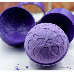 3D Printed 3inch Heart Sphere Bath Bomb Mould