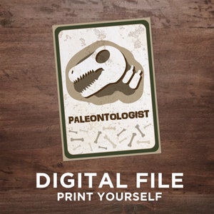 Paleontologist Badge for Costume (Digital Download Only)