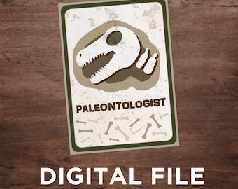 Paleontologist Badge for Costume (Digital Download Only)