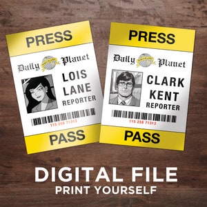 Lois and Clark Press Pass Badge (Digital Download Only)