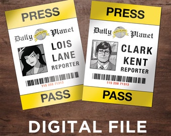 Lois and Clark Press Pass Badge (Digital Download Only)