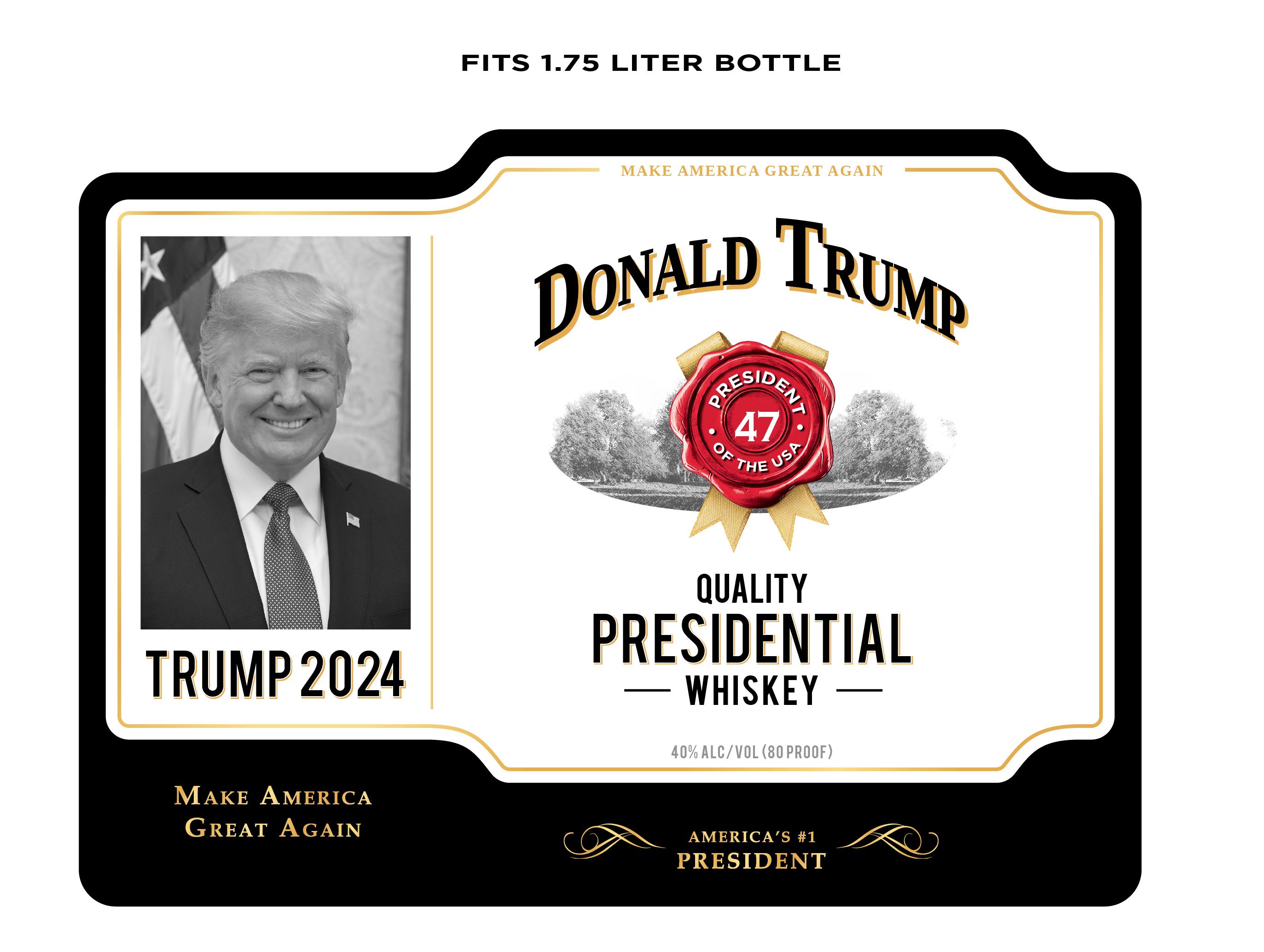 Presidential Whiskey Donald Trump Style Whiskey Label to Fit Jim Beam ...