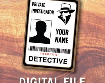Detective Badge for Costume (Editable Digital Download Only)