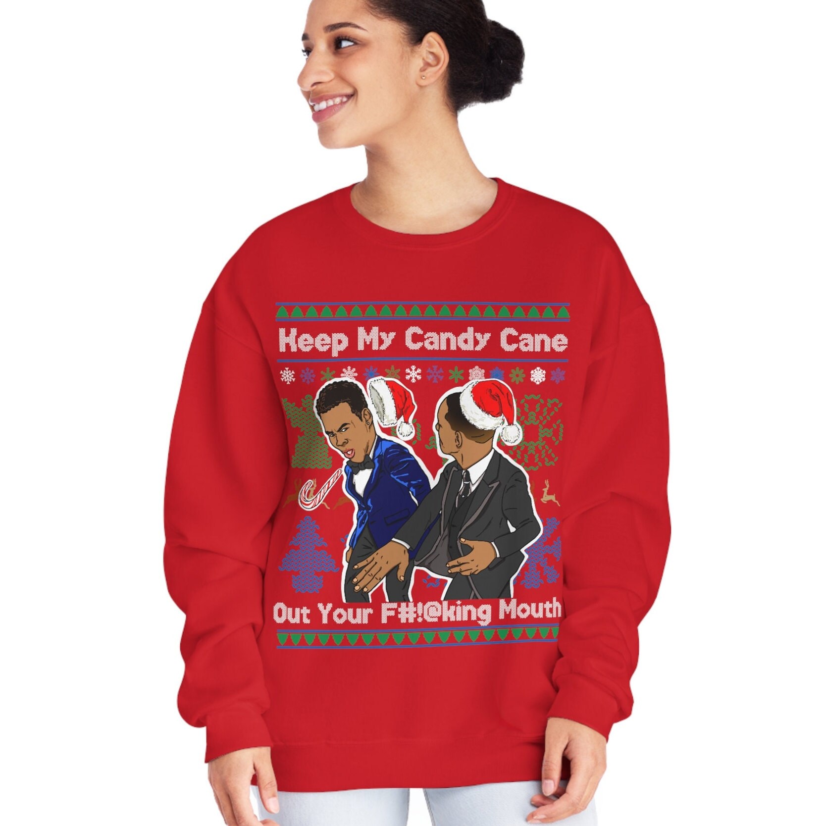 Bore Rotere Vise dig Will Smith Chris Rock Slap Ugly Christmas Sweater Oscars - Etsy