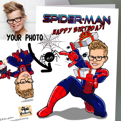 Spiderman Custom Birthday Card Funny Birthday Cards for Kids - Etsy Australia Spiderman Custom Birthday Card Funny Birthday Cards for Kids - Etsy Australia