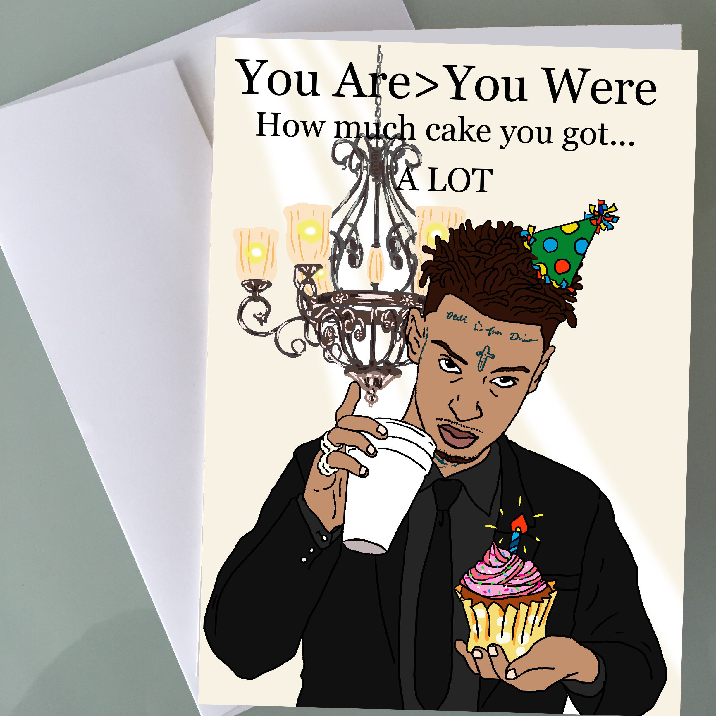 21 Savage Birthday Card Hip Hop Art Birthday Cards Funny - Etsy