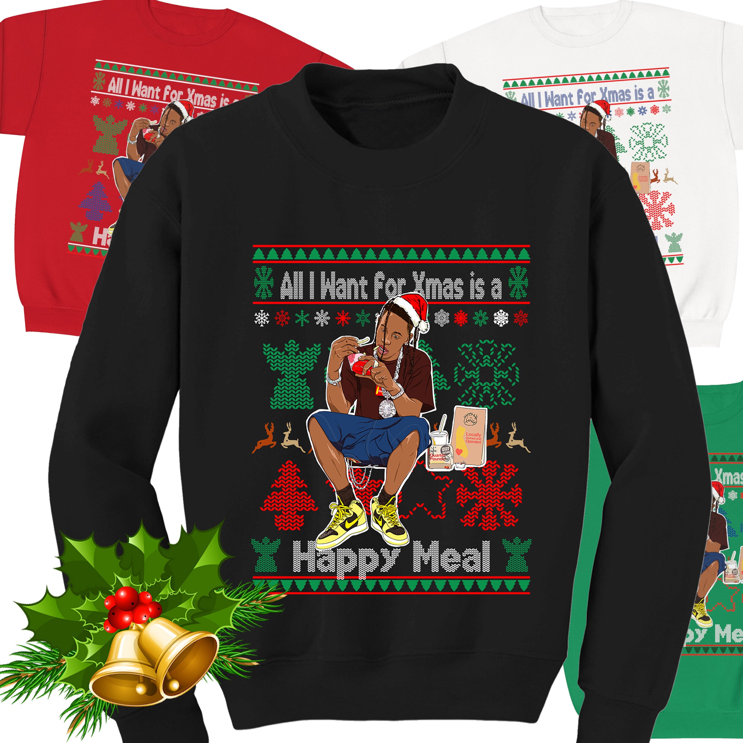 Travis Scott Ugly Christmas Sweater Happy Meal Adult Unisex - Etsy Australia