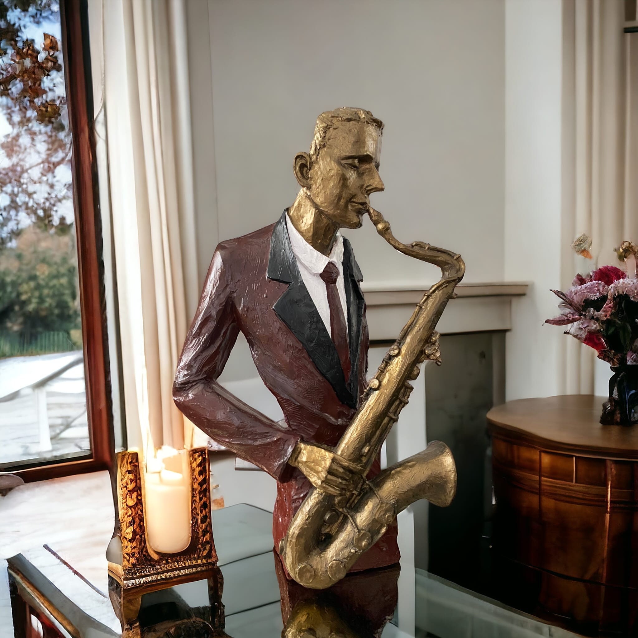 Décoration saxophone - Saxophone miniature en polyrésine
