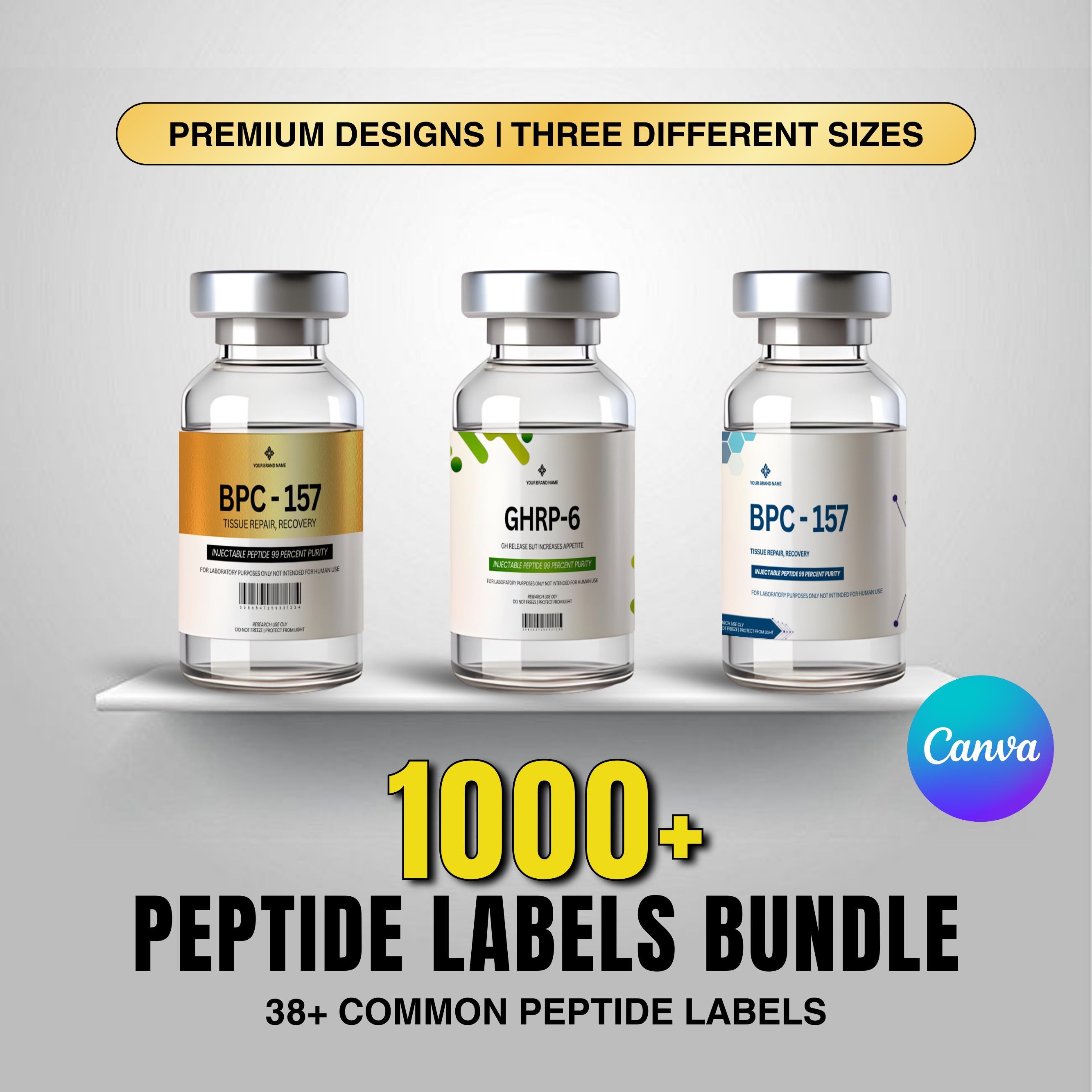 1000+peptide Label Templates Bundle,printable Label for Peptide Therapy ...