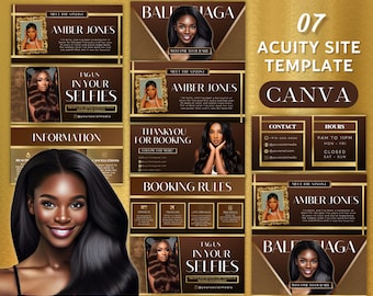 Acuity Scheduling Template Hair Stylist, Hair Acuity Website Template, Hair Acuity Website Banner, Editable Acuity Booking Template, Luxury
