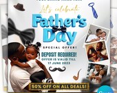 Father's Day Booking Flyer, Father's Day Special Offer, Hair Nails Lashes Mua Flyer, Wig Install Flyer, Social Media Flyer, Canva Editable